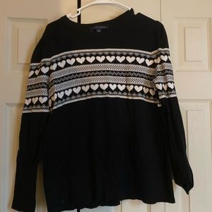 Heart pattern sweater